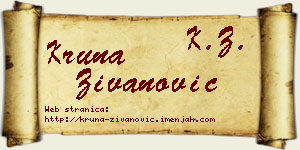 Kruna Živanović vizit kartica